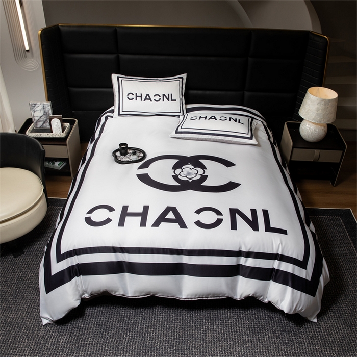 91家纺网 家纺一手货源 找家纺 色鬼布艺 2025新款水洗真丝四件套水洗冰丝数码印花四件套 山茶花-白