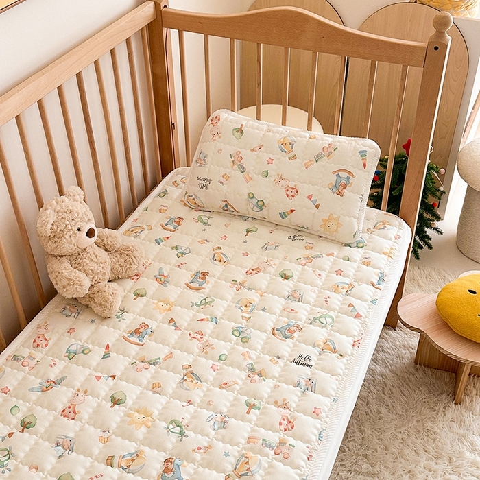 91家纺网 家纺一手货源 找家纺 嗨生活 2025新款7A抗菌全棉双层纱床垫 床褥 幼儿园床垫 儿童床垫 支持定做  玩具屋