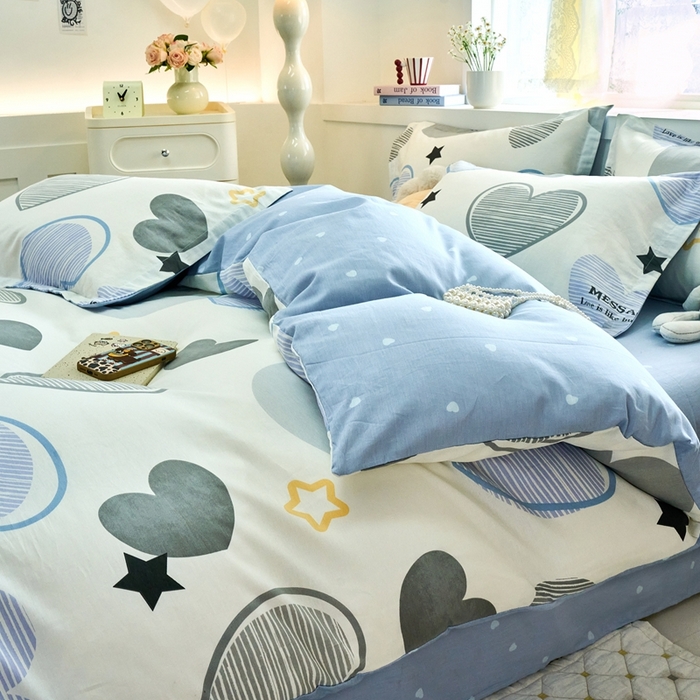 91家纺网 家纺一手货源 找家纺 （总）珂博家纺 2025新款12868全棉纯棉小清新印花四件套