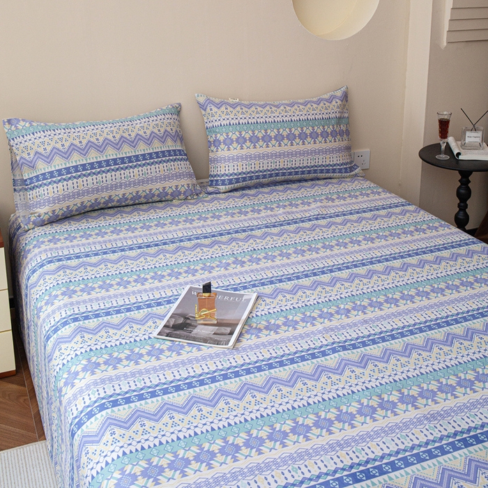 91家纺网 家纺一手货源 找家纺 邵依家纺 2025新款原棉老粗布印花床单系列 魅力欧风