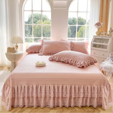 乐朵家居 2025新款洛丽塔系列A类凉感席三件套 洛丽塔-豆沙