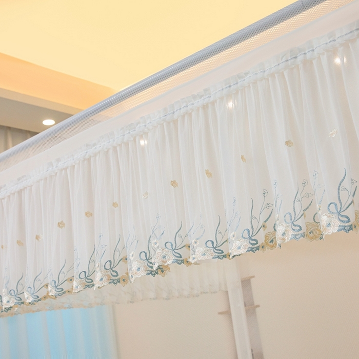 91家纺网 家纺一手货源 找家纺 梦尔佳蚊帐2025新款TU绣花蚊帐-859窈窕淑女系列 宛如白霞