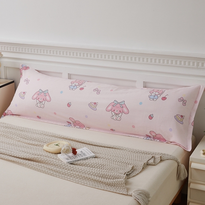 91家纺网 家纺一手货源 找家纺 翎盈家纺 2025新款纯棉小清新双人枕套 可乐贝儿