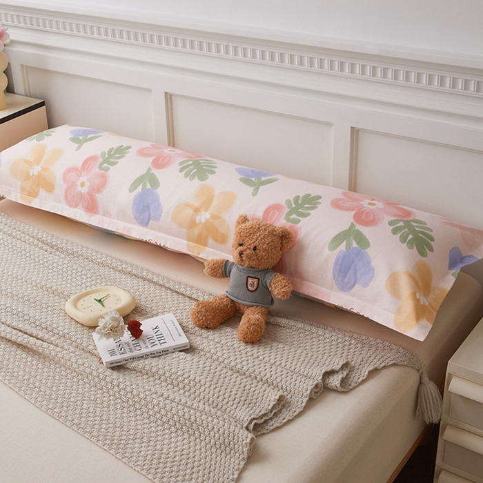 91家纺网 家纺一手货源 找家纺 （总）翎盈家纺 2025新款纯棉小清新双人枕套