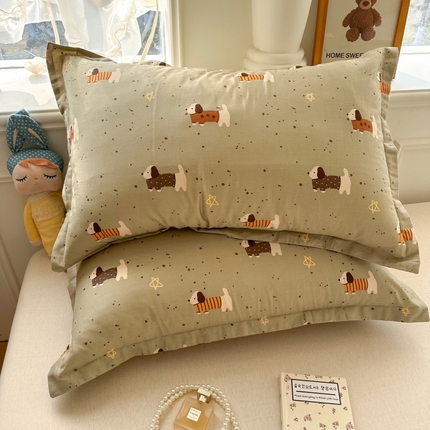 91家纺网 家纺一手货源 找家纺 （总）百寐 2025新款13372全棉信封印花枕套单人