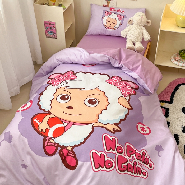 91家纺网 家纺一手货源 找家纺 金爱家 2025新款喜羊羊系列幼儿园三件套 幼儿园-Y运动精灵