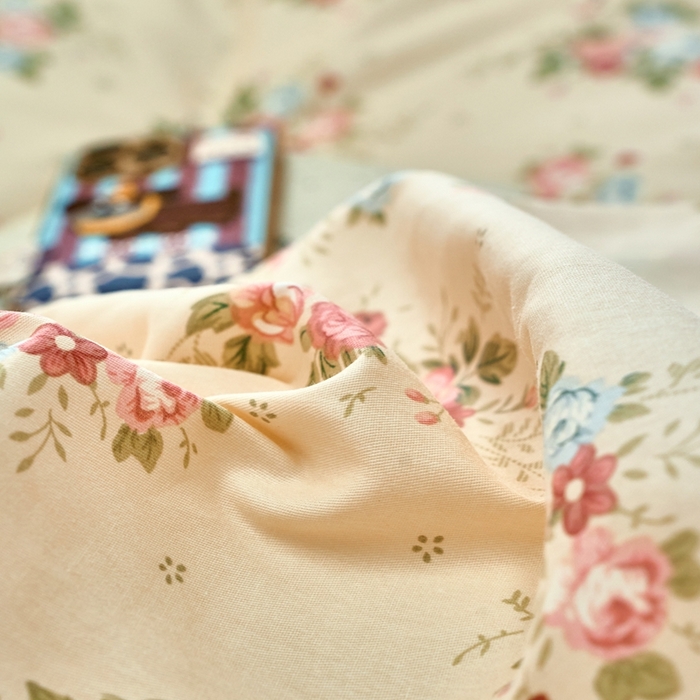 91家纺网 家纺一手货源 找家纺 珂博家纺 2025新款12868全棉纯棉小清新印花四件套 逸雅晨曦