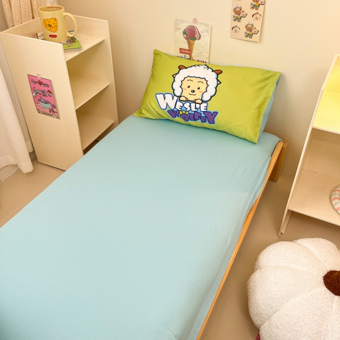 91家纺网 家纺一手货源 找家纺 金爱家 2025新款喜羊羊系列幼儿园三件套 幼儿园-Y美梦羊羊