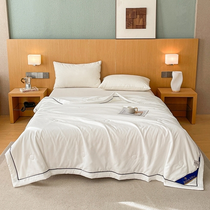 招财星家纺 2025新款希尔顿酒店款大豆被夏被空调被夏凉被 净白