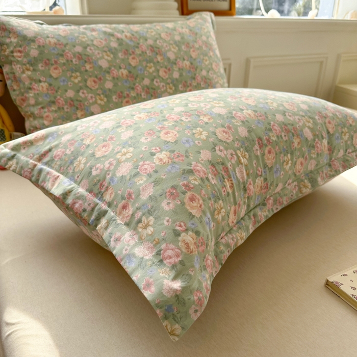 91家纺网 家纺一手货源 找家纺 百寐 2025新款13372全棉信封印花枕套单人 繁华梦