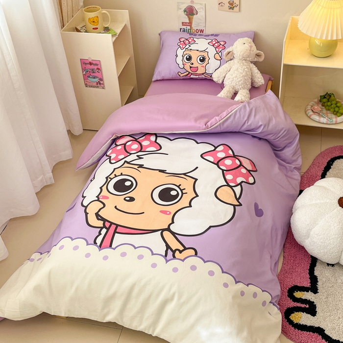 91家纺网 家纺一手货源 找家纺 金爱家 2025新款喜羊羊系列幼儿园三件套 幼儿园-Y美羊羊公主