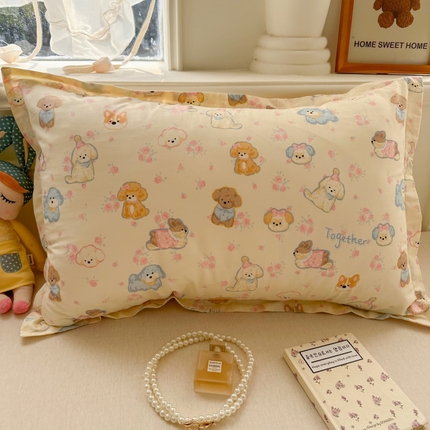 91家纺网 家纺一手货源 找家纺 （总）百寐 2025新款13372全棉信封印花枕套单人