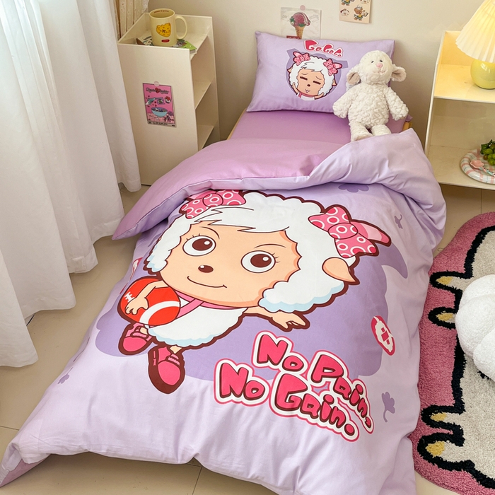 91家纺网 家纺一手货源 找家纺 金爱家 2025新款喜羊羊系列幼儿园三件套 幼儿园-Y运动精灵