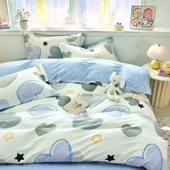 91家纺网 家纺一手货源 找家纺 （总）珂博家纺 2025新款12868全棉纯棉小清新印花四件套