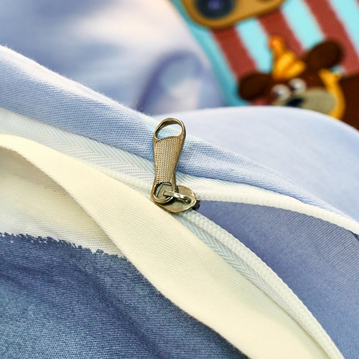 91家纺网 家纺一手货源 找家纺 珂博家纺 2025新款12868全棉纯棉小清新印花四件套 心语条纹