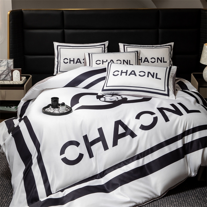 91家纺网 家纺一手货源 找家纺 色鬼布艺 2025新款水洗真丝四件套水洗冰丝数码印花四件套 山茶花-白