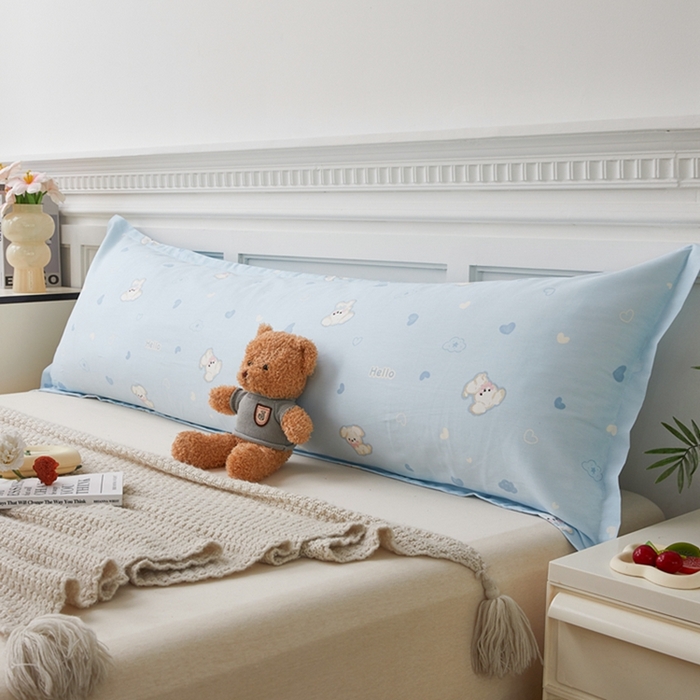 91家纺网 家纺一手货源 找家纺 翎盈家纺 2025新款纯棉小清新双人枕套 哈基米