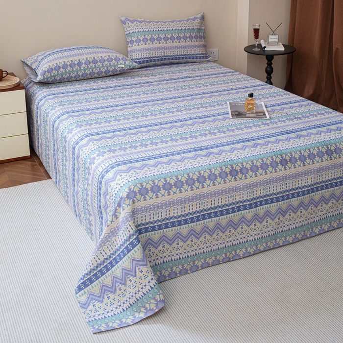 91家纺网 家纺一手货源 找家纺 邵依家纺 2025新款原棉老粗布印花床单系列 魅力欧风