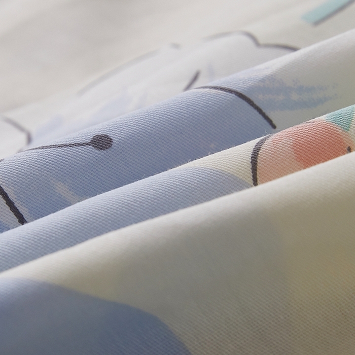 91家纺网 家纺一手货源 找家纺 翎盈家纺 2025新款纯棉小清新双人枕套 花漾星辰