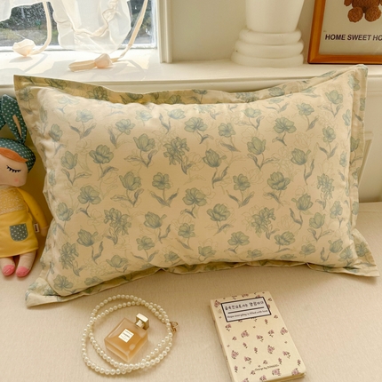 91家纺网 家纺一手货源 找家纺 （总）百寐 2025新款13372全棉信封印花枕套单人