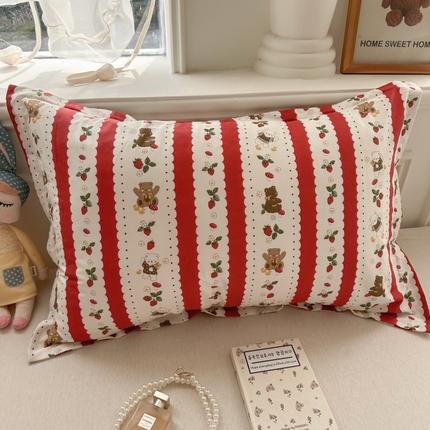 91家纺网 家纺一手货源 找家纺 （总）百寐 2025新款13372全棉信封印花枕套单人