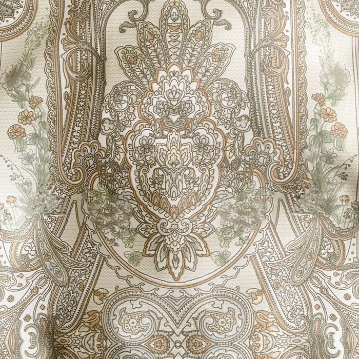 91家纺网 家纺一手货源 找家纺 庭彤 2025春夏新款莱赛尔天丝印花三件套四件套 佛罗伦萨浅绿