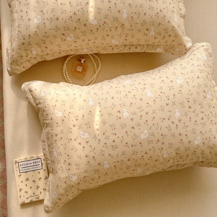 91家纺网 家纺一手货源 找家纺 百寐 2025新款13372全棉信封印花枕套单人 采薇兔