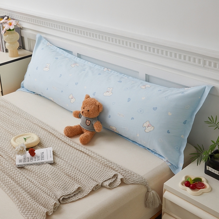 91家纺网 家纺一手货源 找家纺 翎盈家纺 2025新款纯棉小清新双人枕套 哈基米