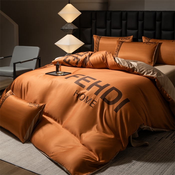 91家纺网 家纺一手货源 找家纺 色鬼布艺 2025新款水洗真丝四件套水洗冰丝数码印花四件套 轻奢