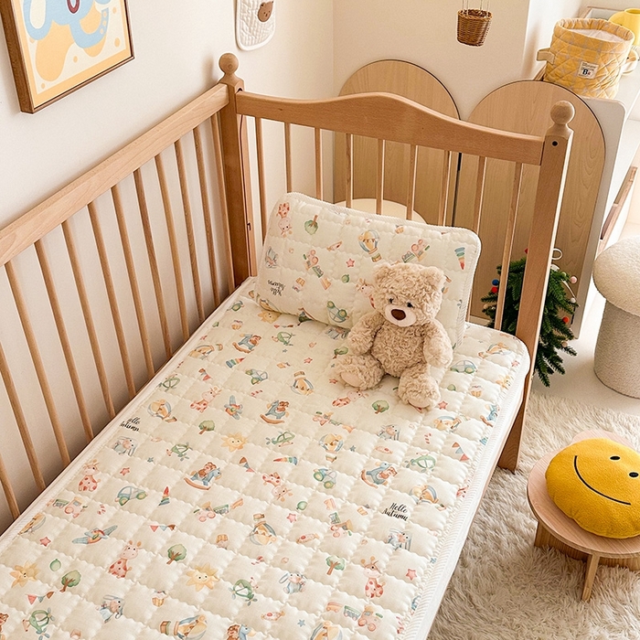 91家纺网 家纺一手货源 找家纺 嗨生活 2025新款7A抗菌全棉双层纱床垫 床褥 幼儿园床垫 儿童床垫 支持定做  玩具屋