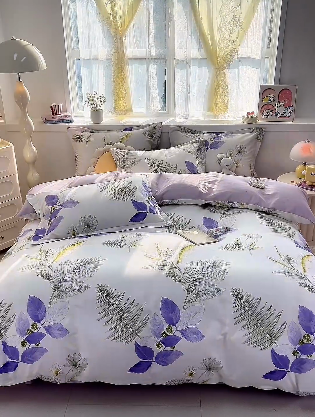 91家纺网 家纺一手货源 找家纺 珂博家纺 2025新款12868全棉纯棉小清新印花四件套 花梦绮境