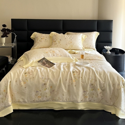 91家纺网 家纺一手货源 找家纺 （总）娇逸家居 2025新款60支兰精天丝夏被数码印花夏被四件套