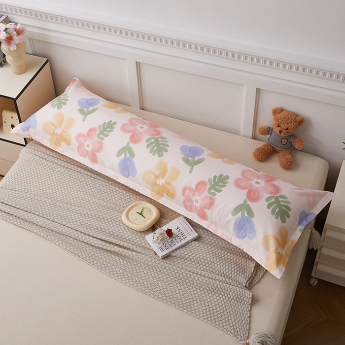 91家纺网 家纺一手货源 找家纺 （总）翎盈家纺 2025新款纯棉小清新双人枕套