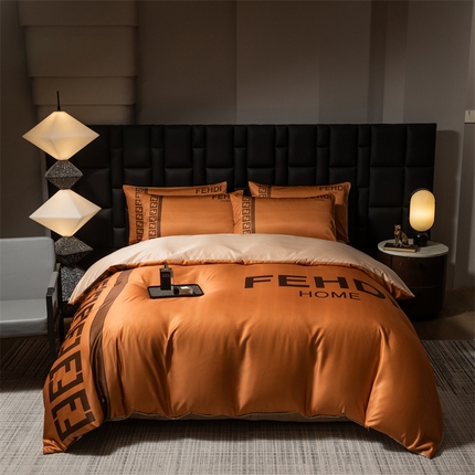 91家纺网 家纺一手货源 找家纺 色鬼布艺 2025新款水洗真丝四件套水洗冰丝数码印花四件套 轻奢