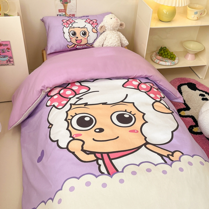 91家纺网 家纺一手货源 找家纺 金爱家 2025新款喜羊羊系列幼儿园三件套 幼儿园-Y美羊羊公主