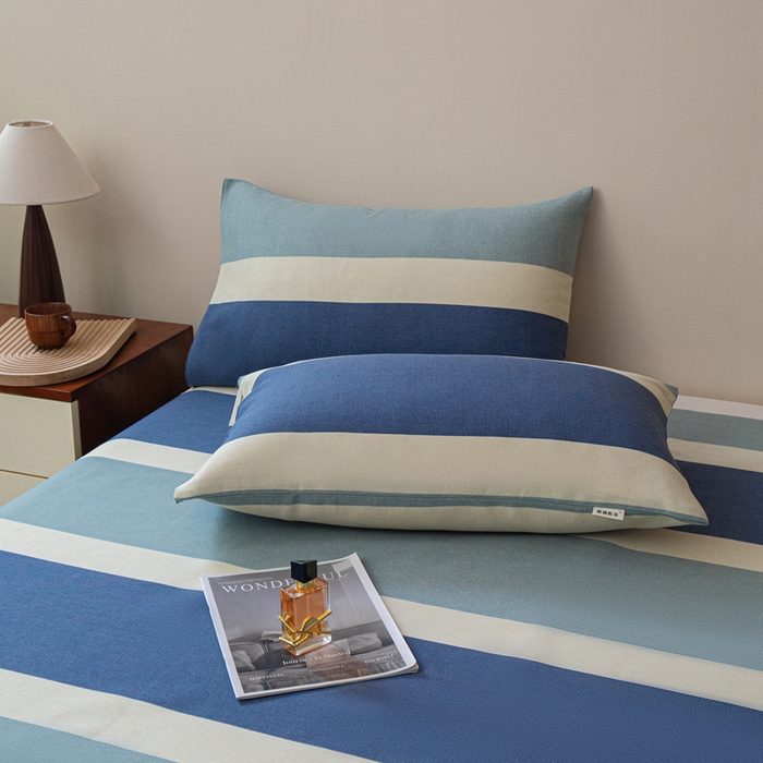 91家纺网 家纺一手货源 找家纺 邵依家纺 2025新款原棉老粗布印花床单系列 欢乐时光