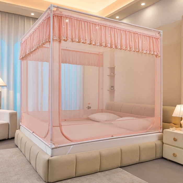 91家纺网 家纺一手货源 找家纺 梦尔佳蚊帐2025新款TU绣花蚊帐-859窈窕淑女系列 温馨如玉