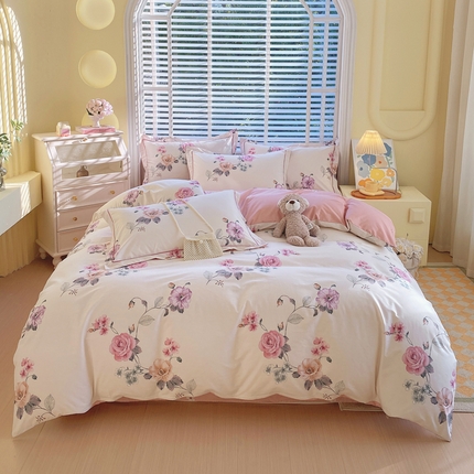 星期三家纺 2025新款铂金全棉纯棉13372四件套（加老板微信有会员价）（加老板微信有会员价） 香凝