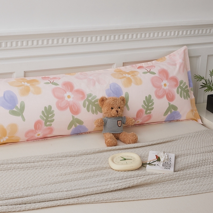 91家纺网 家纺一手货源 找家纺 （总）翎盈家纺 2025新款纯棉小清新双人枕套