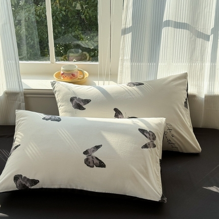 （总）赫然 2026新款A类针织水洗双层纱单枕套