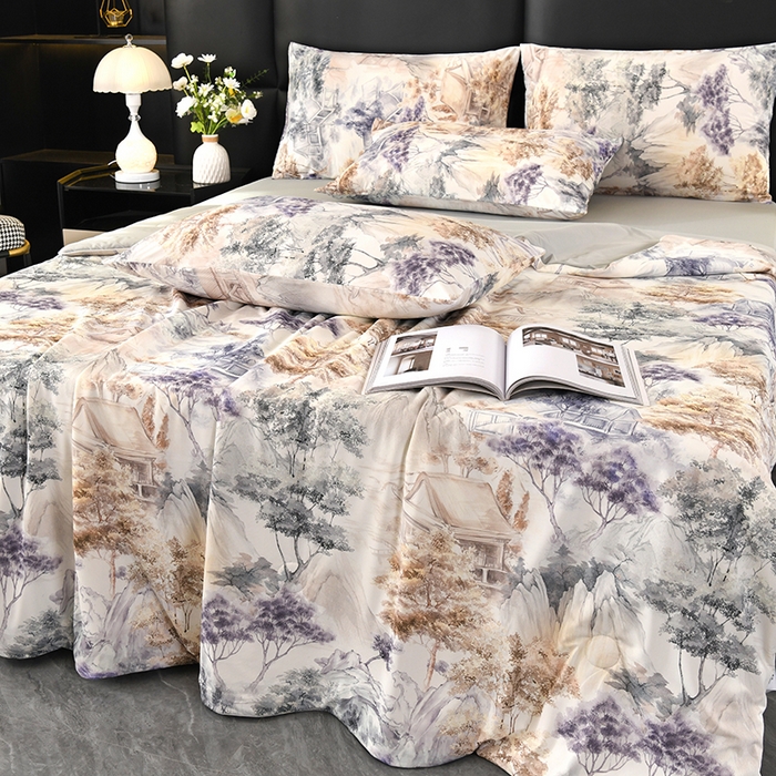 91家纺网 家纺一手货源 找家纺 欧夏家纺 2025新款凉感玻尿酸焕颜被夏被 福禄雅居