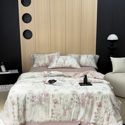 91家纺网 家纺一手货源 找家纺 （总）慕梵家居 2025新款100%莱赛尔夏被四件套夏凉被被子被芯