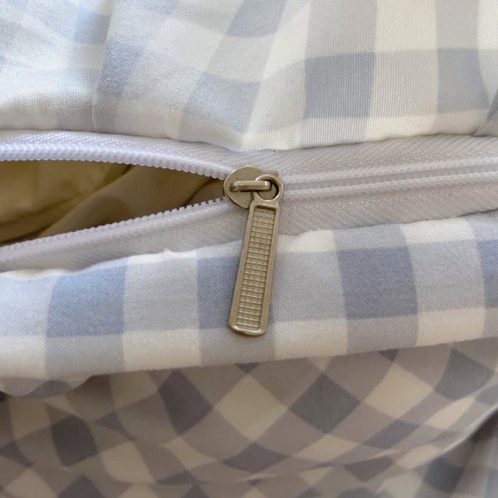 91家纺网 家纺一手货源 找家纺 梦之岛 2025新款ins韩版奶茶风云朵棉可爱毛巾绣四件套 奶茶-白蓝