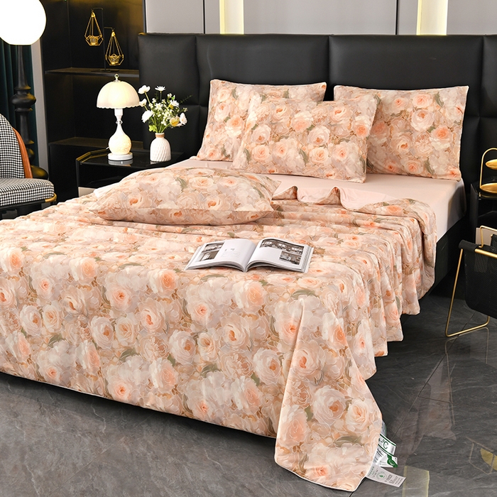 91家纺网 家纺一手货源 找家纺 欧夏家纺 2025新款凉感玻尿酸焕颜被夏被 繁花佳人