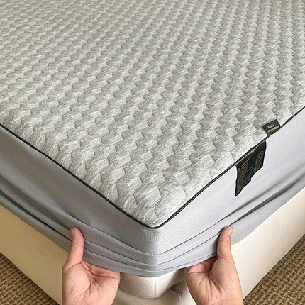 91家纺网 家纺一手货源 找家纺 久云居 2025新款抗菌天然竹纤维防水床签 高级灰