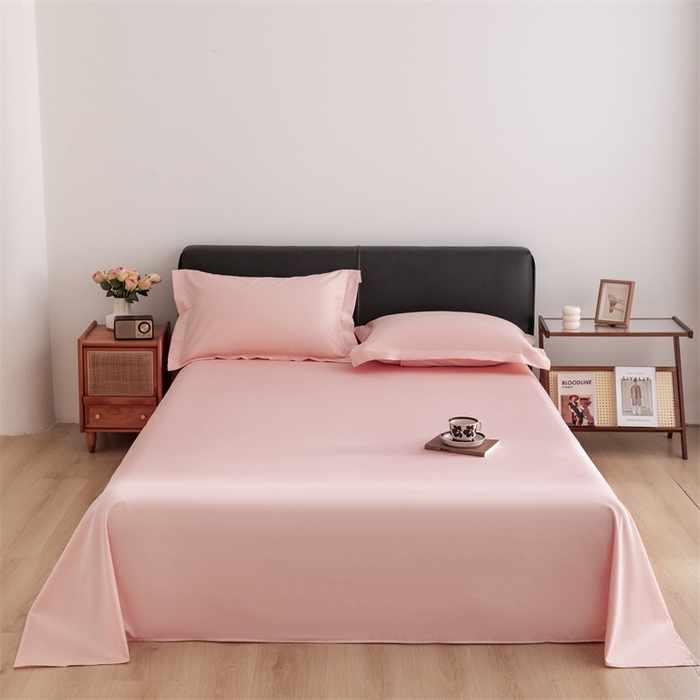 91家纺网 家纺一手货源 找家纺 宝时兰 2025新款100支新疆长绒棉单品床单全棉枕套纯棉三件套 倾颜玉