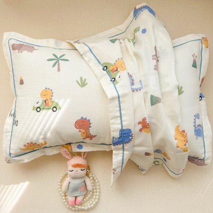 91家纺网 家纺一手货源 找家纺 （总）百寐 2025母婴级A类双层棉纱枕套婴幼儿30*50卡通宝宝枕套35*55/40*60/48*74子母信封枕套