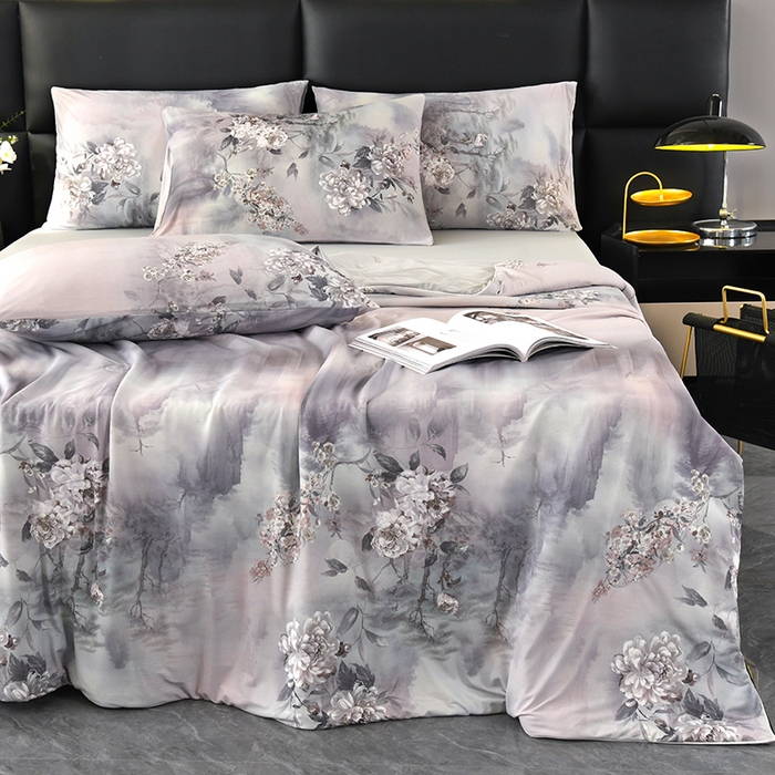 91家纺网 家纺一手货源 找家纺 欧夏家纺 2025新款凉感玻尿酸焕颜被夏被 迷恋之花