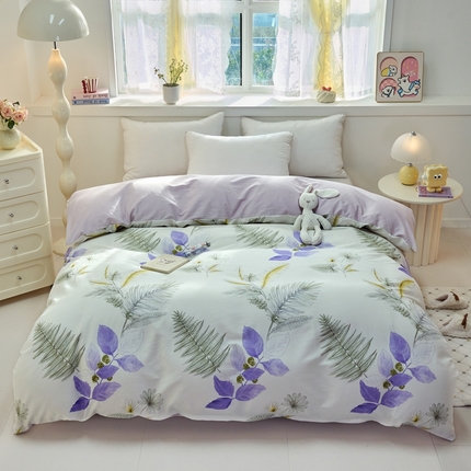 91家纺网 家纺一手货源 找家纺 （总）珂博家纺 2025新款12868全棉纯棉小清新印花系列单品被套