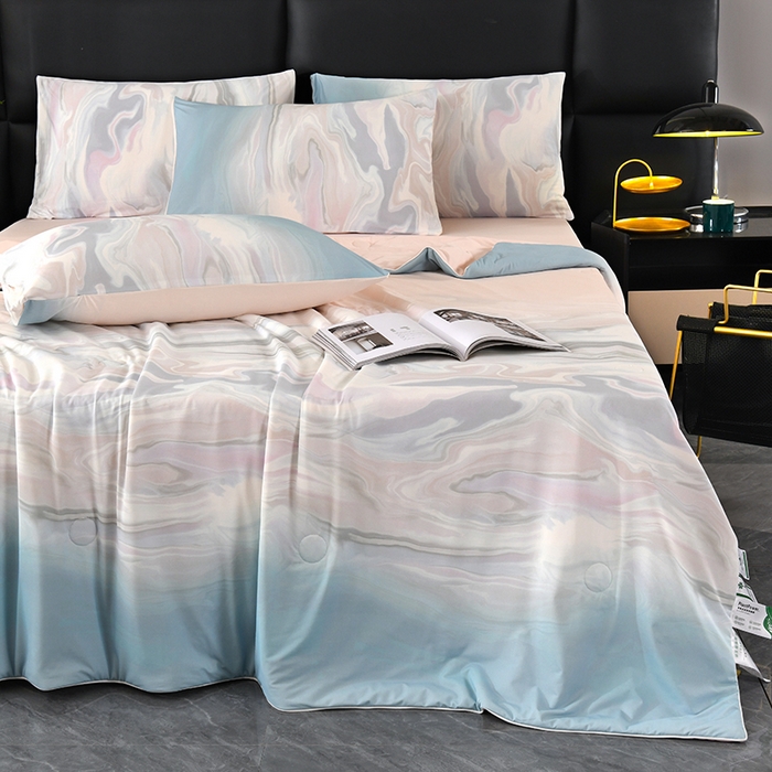 91家纺网 家纺一手货源 找家纺 欧夏家纺 2025新款凉感玻尿酸焕颜被夏被 巴塞罗那